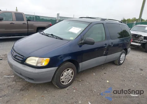 2001 Toyota Sienna Le z USA, uszkodzony, nr VIN 4T3ZF13C41U393368
